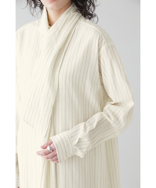 YLEVE(イレーヴ)の「YLEVE / CUPRA COTTON TENCEL LAWN SHIRTS DRESS(ワンピース・レディース・ブラック/ベージュ/ホワイト・1/2)」の16枚目の写真