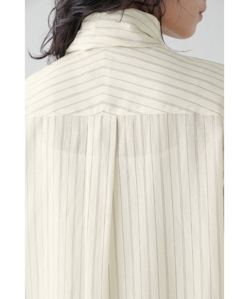 YLEVE(イレーヴ)の「YLEVE / CUPRA COTTON TENCEL LAWN SHIRTS DRESS(ワンピース・レディース・ブラック/ベージュ/ホワイト・1/2)」の18枚目の写真