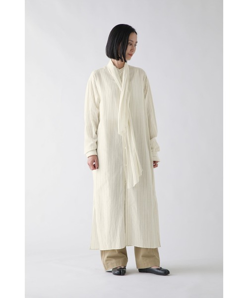 YLEVE(イレーヴ)の「YLEVE / CUPRA COTTON TENCEL LAWN SHIRTS DRESS(ワンピース・レディース・ブラック/ベージュ/ホワイト・1/2)」の20枚目の写真