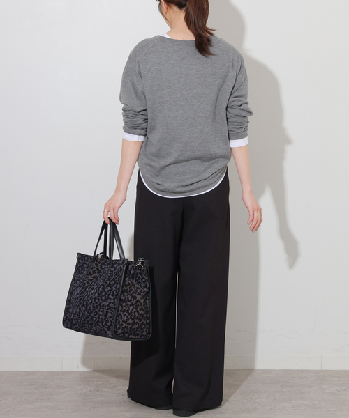 JOURNAL STANDARD relume（ジャーナルスタンダード　レリューム）の「ウォッシャブルサージストレッチタックパンツ（その他パンツ・レディース・ブラウン/チャコールグレー/ブラック・36/38）」の7枚目の写真