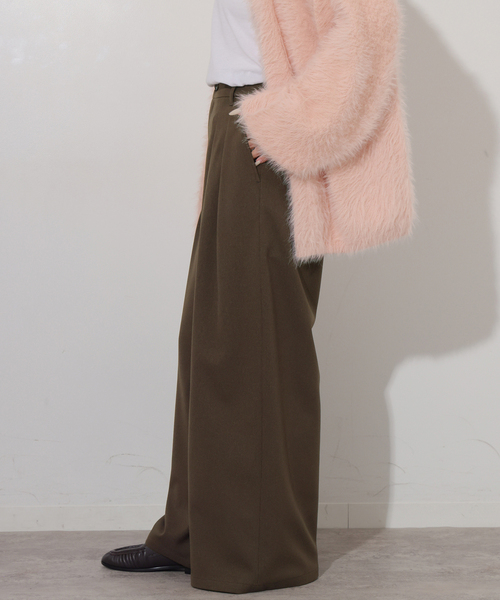 JOURNAL STANDARD relume（ジャーナルスタンダード　レリューム）の「ウォッシャブルサージストレッチタックパンツ（その他パンツ・レディース・ブラウン/チャコールグレー/ブラック・36/38）」の20枚目の写真