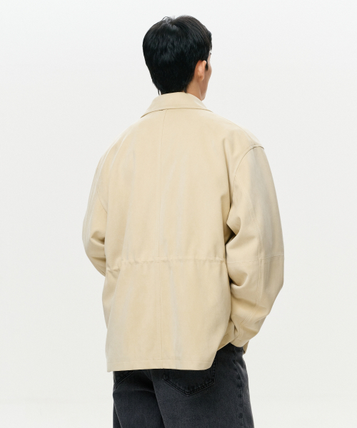 ERA(エラ)の「ユニセックス ERA フェイクスエード サファリジャケット - クリーム(テーラードジャケット・レディース・その他・SMALL/MEDIUM/LARGE)」の10枚目の写真