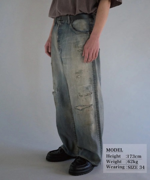 Anachronorm(アナクロノーム)の「【ANACHRONORM】REMAKED WIDE 5P DENIM PANTS(その他パンツ・メンズ・ライトブルー・30/32)」の13枚目の写真