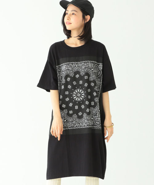 BEAMS BOY（ビームスボーイ）の「【予約】CHED / バンダナ パッチ Tシャツワンピース（ワンピース・レディース・ホワイト/ネイビー・ONE SIZE）」の17枚目の写真