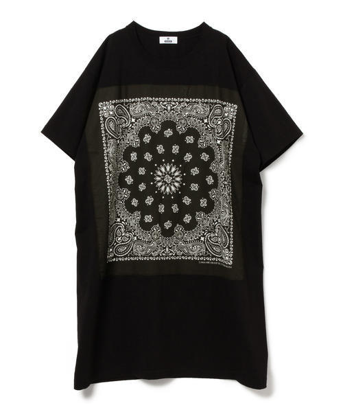 BEAMS BOY（ビームスボーイ）の「【予約】CHED / バンダナ パッチ Tシャツワンピース（ワンピース・レディース・ホワイト/ネイビー・ONE SIZE）」の14枚目の写真