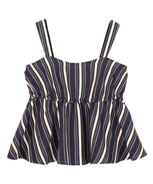 titivate（ティティベイト）の「ｵｰﾊﾞｰｷｬﾐｿｰﾙ（キャミソール・レディース・ホワイト/ホワイト系その他/ブルー系その他/カーキ・M）」の4枚目の写真