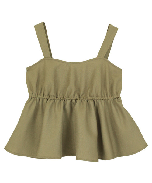 titivate（ティティベイト）の「ｵｰﾊﾞｰｷｬﾐｿｰﾙ（キャミソール・レディース・ホワイト/ホワイト系その他/ブルー系その他/カーキ・M）」の3枚目の写真