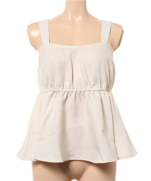 titivate（ティティベイト）の「ｵｰﾊﾞｰｷｬﾐｿｰﾙ（キャミソール・レディース・ホワイト/ホワイト系その他/ブルー系その他/カーキ・M）」の8枚目の写真