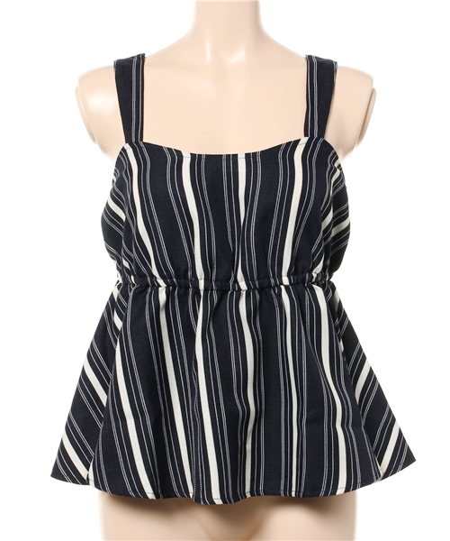 titivate（ティティベイト）の「ｵｰﾊﾞｰｷｬﾐｿｰﾙ（キャミソール・レディース・ホワイト/ホワイト系その他/ブルー系その他/カーキ・M）」の13枚目の写真