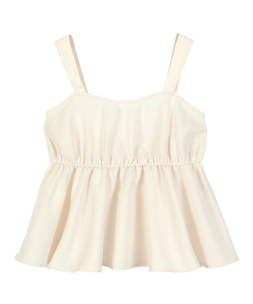 titivate（ティティベイト）の「ｵｰﾊﾞｰｷｬﾐｿｰﾙ（キャミソール・レディース・ホワイト/ホワイト系その他/ブルー系その他/カーキ・M）」の5枚目の写真