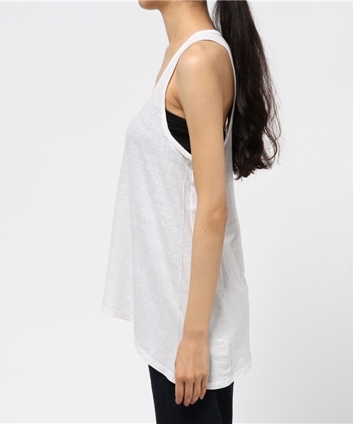 Denim & Supply Ralph Lauren（デニムアンドサプライラルフローレン）の「コットンリネン レーサーバック タンクトップ（タンクトップ・レディース・ホワイト・MEDIUM/SMALL/LARGE/X-SMALL）」の3枚目の写真