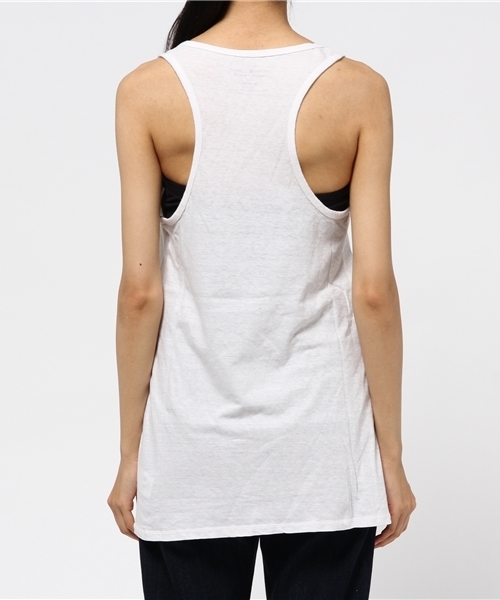 Denim & Supply Ralph Lauren（デニムアンドサプライラルフローレン）の「コットンリネン レーサーバック タンクトップ（タンクトップ・レディース・ホワイト・MEDIUM/SMALL/LARGE/X-SMALL）」の4枚目の写真