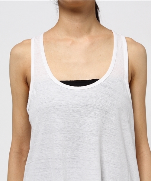 Denim & Supply Ralph Lauren（デニムアンドサプライラルフローレン）の「コットンリネン レーサーバック タンクトップ（タンクトップ・レディース・ホワイト・MEDIUM/SMALL/LARGE/X-SMALL）」の5枚目の写真