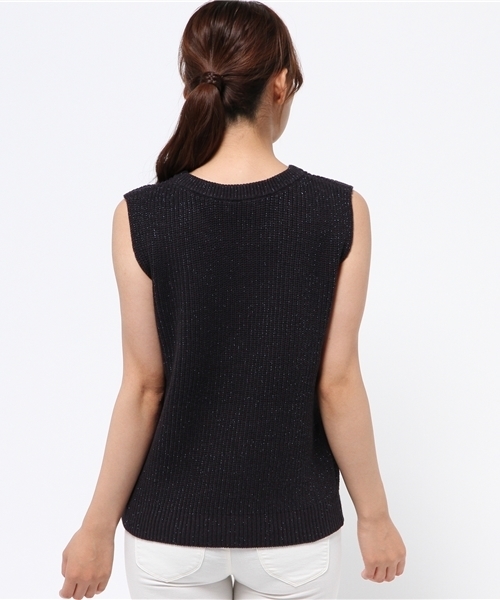 NATURAL BEAUTY BASIC（ナチュラルビューティーベーシック）の「ラメノースリニット（ニット/セーター・レディース・ホワイト系その他/ブルー/ネイビー・MEDIUM）」の10枚目の写真