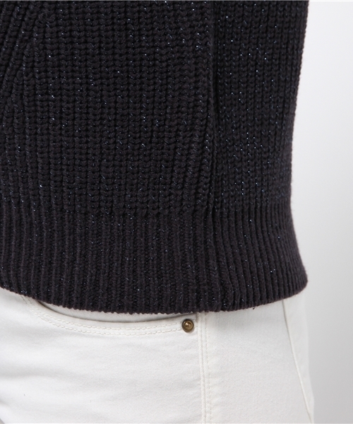 NATURAL BEAUTY BASIC（ナチュラルビューティーベーシック）の「ラメノースリニット（ニット/セーター・レディース・ホワイト系その他/ブルー/ネイビー・MEDIUM）」の6枚目の写真