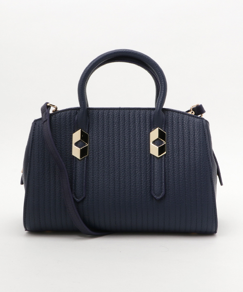 PLAIN CLOTHING（プレーンクロージング）の「ストライプキルティングハンドバッグ【PLAIN CLOTHING】（ハンドバッグ・レディース・ブラック/カーキ/レッド/キャメル/ネイビー/ダークグレー・FREE）」の5枚目の写真