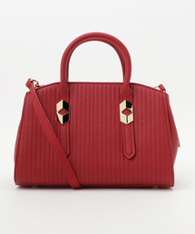 PLAIN CLOTHING | ストライプキルティングハンドバッグ【PLAIN CLOTHING】(ハンドバッグ)