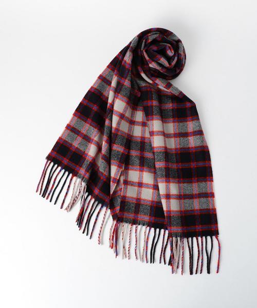 coen(コーエン)の「チェックマフラー2●(マフラー・メンズ・ホワイト/ブラック/レッド/ネイビー/その他1/その他2・FREE)」の4枚目の写真