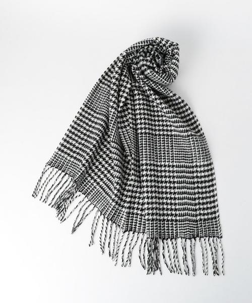 coen(コーエン)の「チェックマフラー2●(マフラー・メンズ・ホワイト/ブラック/レッド/ネイビー/その他1/その他2・FREE)」の2枚目の写真