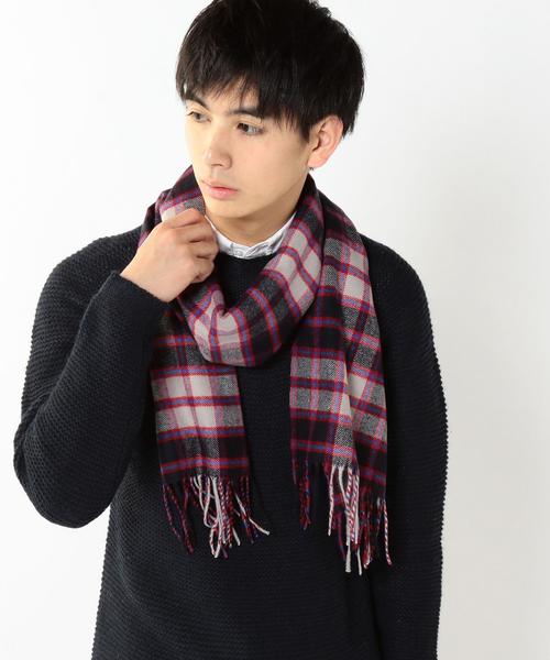 coen(コーエン)の「チェックマフラー2●(マフラー・メンズ・ホワイト/ブラック/レッド/ネイビー/その他1/その他2・FREE)」の11枚目の写真