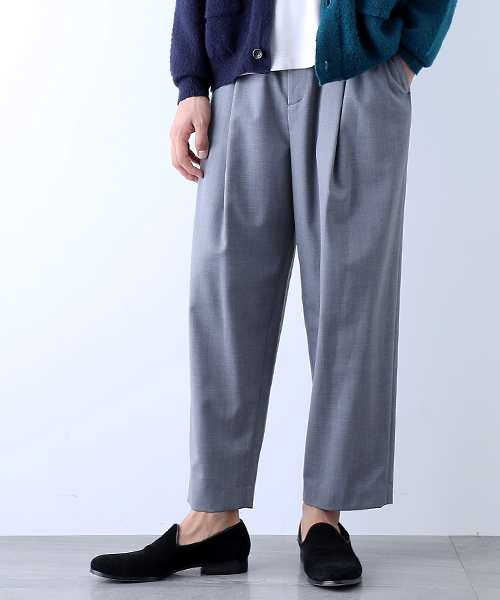 STUDIOUS(ステュディオス)の「ビエラウールワイドパンツ(スラックス・メンズ・ブラック/ネイビー/グレー・3/2/1)」の3枚目の写真