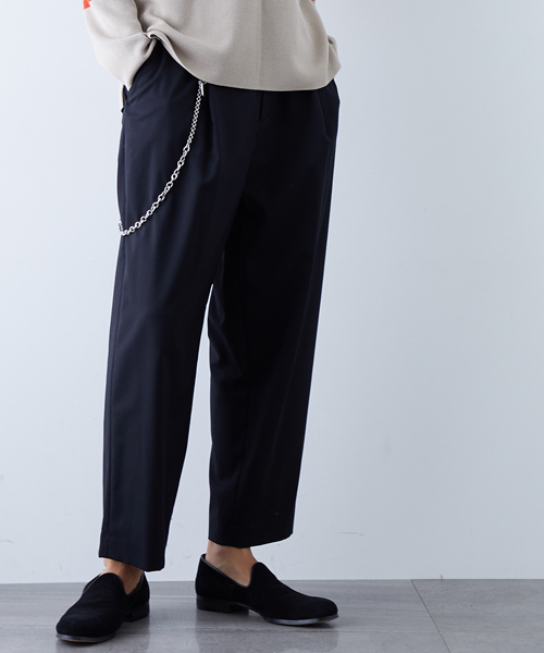 STUDIOUS(ステュディオス)の「ビエラウールワイドパンツ(スラックス・メンズ・ブラック/ネイビー/グレー・3/2/1)」の2枚目の写真