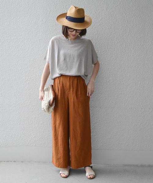 liflattie ships(リフラティ シップス)の「liflattie ships:リネン ワイド パンツ ◇(その他パンツ・レディース・ネイビー/ライトグレー/ブラウン/ブルー/ベージュ/オリーブ/ブラック・MEDIUM/SMALL/LARGE)」の16枚目の写真