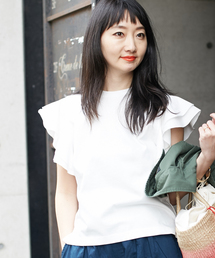 AMERICAN RAG CIE | AMERICAN RAG CIE　フリルスリーブカットソー(Tシャツ/カットソー)