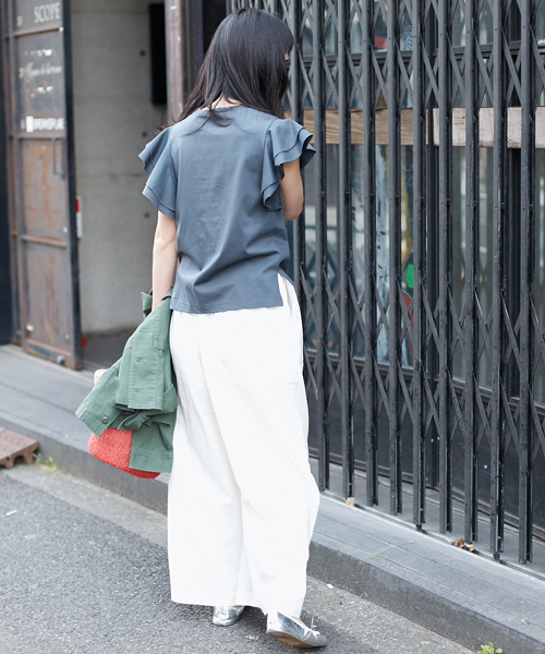 AMERICAN RAG CIE(アメリカンラグシー)の「AMERICAN RAG CIE フリルスリーブカットソー(Tシャツ/カットソー・レディース・ホワイト/パープル/イエロー/チャコールグレー・FREE)」の22枚目の写真