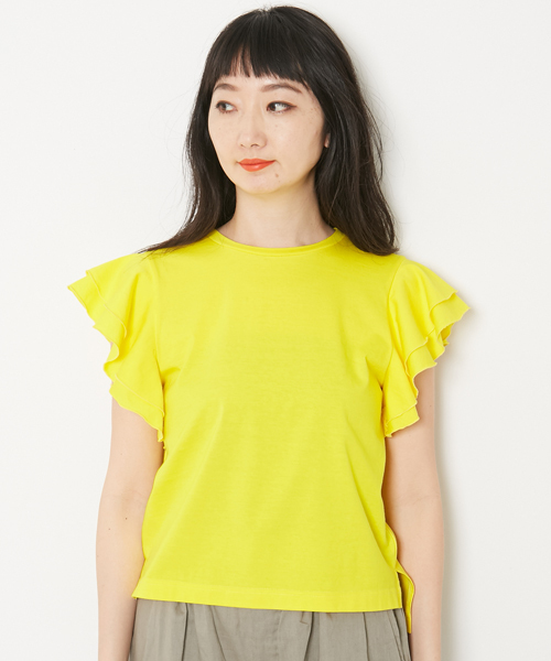 AMERICAN RAG CIE(アメリカンラグシー)の「AMERICAN RAG CIE フリルスリーブカットソー(Tシャツ/カットソー・レディース・ホワイト/パープル/イエロー/チャコールグレー・FREE)」の17枚目の写真