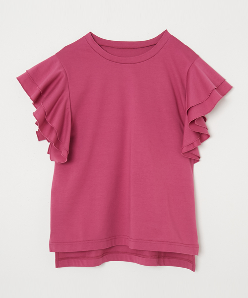 AMERICAN RAG CIE(アメリカンラグシー)の「AMERICAN RAG CIE フリルスリーブカットソー(Tシャツ/カットソー・レディース・ホワイト/パープル/イエロー/チャコールグレー・FREE)」の7枚目の写真