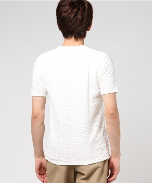 VENCEEXCHANGE(ヴァンスエクスチェンジ)の「MIXジャガードTシャツ (Tシャツ/カットソー・メンズ・ブラック/ダークグレー/ブルー/ホワイト/ピンク/ネイビー/ボルドー/ダークグリーン/パープル・LARGE/MEDIUM/X-LARGE)」の11枚目の写真
