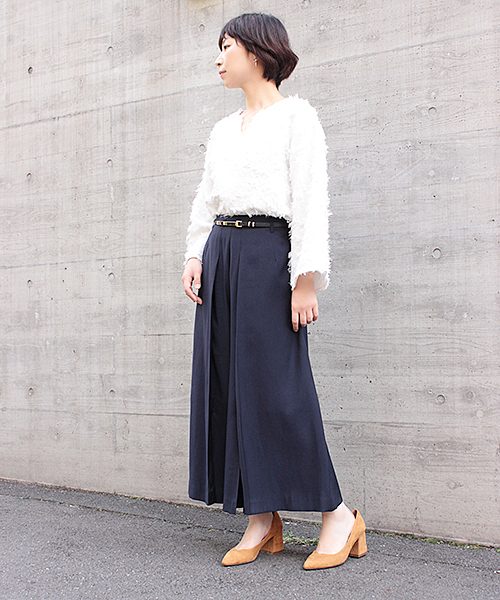 laboratory work（ラボラトリーワーク）の「フラワーフリンジジャカードプルオーバー（シャツ/ブラウス・レディース・ブラック/オフホワイト/マスタード・MEDIUM）」の15枚目の写真