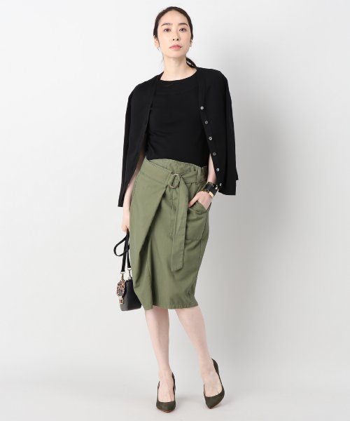 Spick & Span（スピックアンドスパン）の「マーセライズコットン Vカーディガン◆（カーディガン/ボレロ・レディース・ブラック/マルチ/グリーン系その他/その他5/キャメル/ボルドー・FREE）」の7枚目の写真