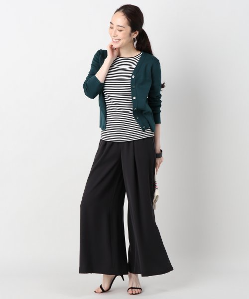 Spick & Span（スピックアンドスパン）の「マーセライズコットン Vカーディガン◆（カーディガン/ボレロ・レディース・ブラック/マルチ/グリーン系その他/その他5/キャメル/ボルドー・FREE）」の9枚目の写真