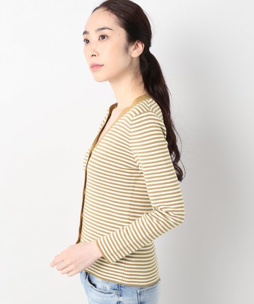 Spick & Span（スピックアンドスパン）の「マーセライズコットン Vカーディガン◆（カーディガン/ボレロ・レディース・ブラック/マルチ/グリーン系その他/その他5/キャメル/ボルドー・FREE）」の21枚目の写真