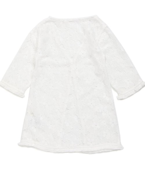 apres les cours（アプレレクール）の「レースガウン（カーディガン/ボレロ・キッズ・オフホワイト/サーモンピンク・110/130/140/100/120/90）」の8枚目の写真