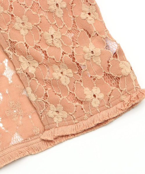 apres les cours（アプレレクール）の「レースガウン（カーディガン/ボレロ・キッズ・オフホワイト/サーモンピンク・110/130/140/100/120/90）」の13枚目の写真