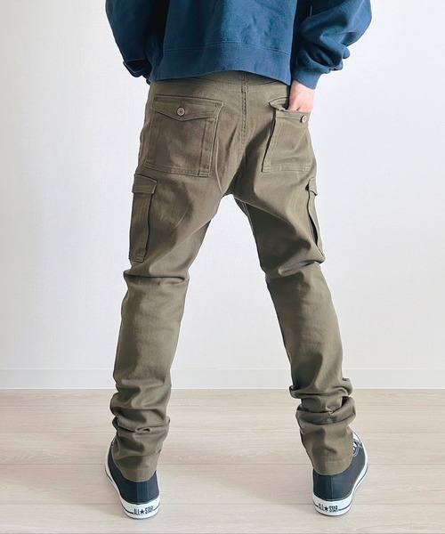セール】カーゴパンツ ストレッチ ちょいサルエル テーパード