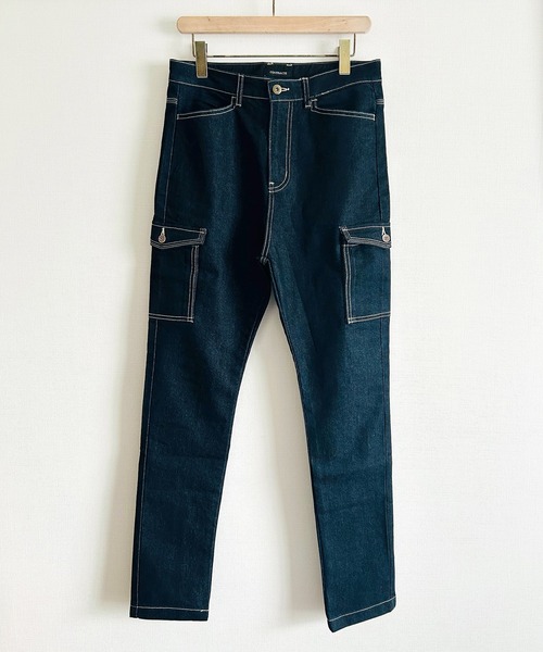 セール】カーゴパンツ ストレッチ ちょいサルエル テーパード スリム