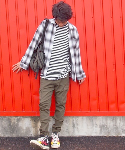 BEATJIVE（ビートジャイブ）の「カーゴパンツ ストレッチ ちょいサルエル テーパード スリム スキニーパンツ キレイめ ツイル デニムパンツ メンズ（カーゴパンツ・メンズ・ブラック/ベージュ/カーキ/インディゴブルー/アーミー/グレー系その他/ブラック系その他/グレー系その他2/ブルー系その他/ブルー系その他2・2/4/3）」の12枚目の写真