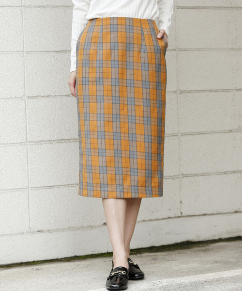 RAY CASSIN（レイカズン）の「チェック柄ペンシルスカート（スカート