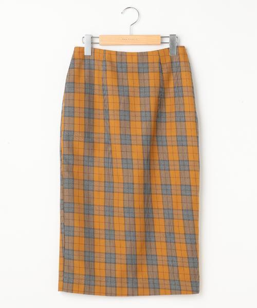 RAY CASSIN（レイカズン）の「チェック柄ペンシルスカート（スカート・レディース・ネイビー/レッド/オレンジ・FREE）」の8枚目の写真