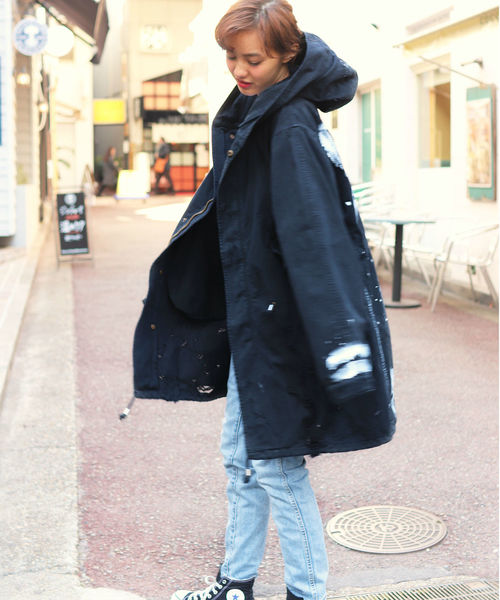 Front Street 8 Front Street 8 フロントストリート 8 ペイントモッズコート Wear