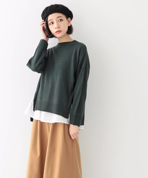 earth music&ecology | ・シャツドッキングニットプルオーバー(ニット/セーター)