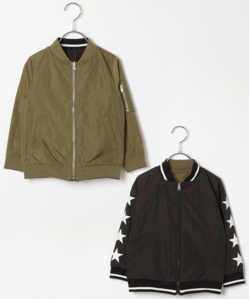 GLOBAL WORK（グローバルワーク）の「【キッズ】リバーシブルブルゾン/777212（ブルゾン・キッズ・カーキ/ブラック/ゴールド・LARGE/MEDIUM/SMALL/X-LARGE/XX-LARGE）」の3枚目の写真