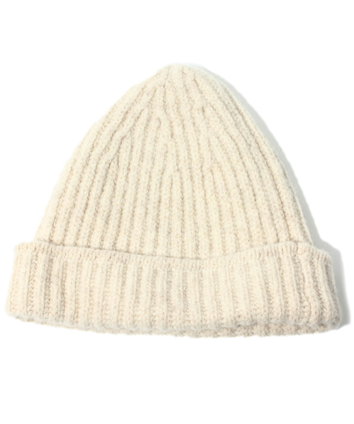 BEAMS PLUS（ビームスプラス）の「INIS MEAIN / ウールリブニットキャップ（ニットキャップ/ビーニー・メンズ・オフホワイト・ONE SIZE）」の2枚目の写真