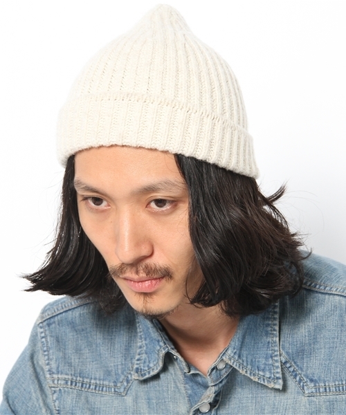 BEAMS PLUS（ビームスプラス）の「INIS MEAIN / ウールリブニットキャップ（ニットキャップ/ビーニー・メンズ・オフホワイト・ONE SIZE）」の5枚目の写真