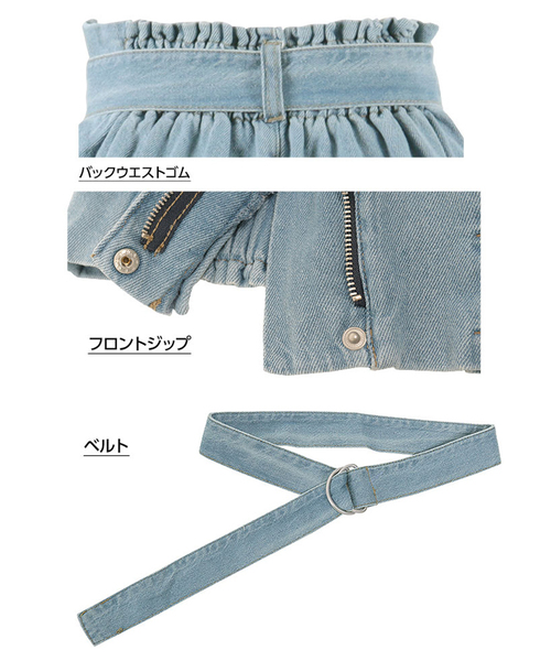 KOBE LETTUCE（コウベレタス）の「Dカンベルト付ハイウエストワイドデニムパンツ/レディースボトムス/ジーンズ[M2018]神戸レタス（デニムパンツ・レディース・ライトブルー/インディゴブルー/ブルー・FREE）」の7枚目の写真