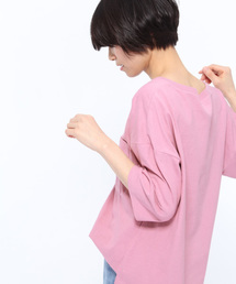 【汗ジミ軽減】USAコットンVネックロングTシャツ / LAKOLE